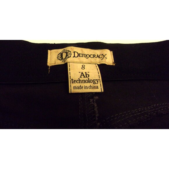 Democracy Size 8 Ab Technology Gray Plaid Pants Jeans Cotton Blend Stretch - Picture 8 of 8